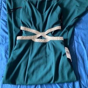 Long emerald green mermaid dress